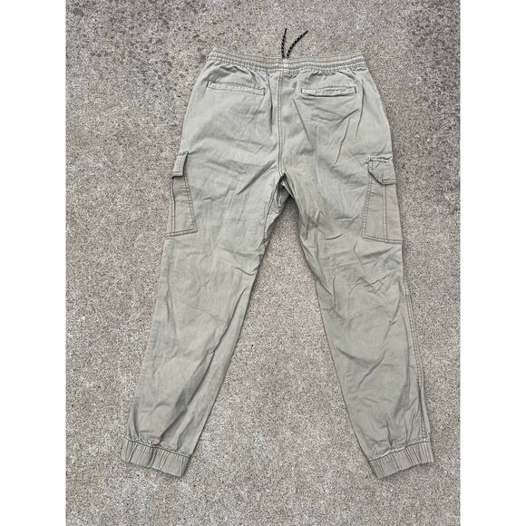 George Pants Men Size Medium (32-34) Khaki Tan Elastic Waist Joggers Pockets - Picture 7 of 8